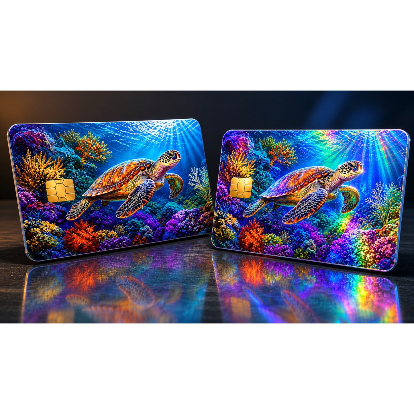 Vibrant Sea Turtle Art Debit Card Credit Card Skin Sticker Decal