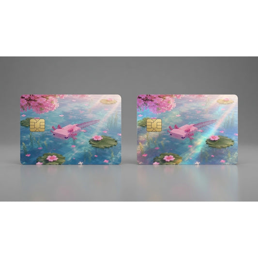 Peaceful Cruise of the Axolotl Minecraft Debit Card Credit Card Skin