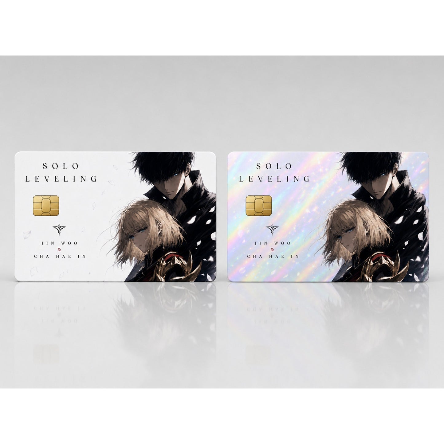 Sung Jin-woo and Cha Hae-in Solo Leveling Debit Card Credit Card Skin