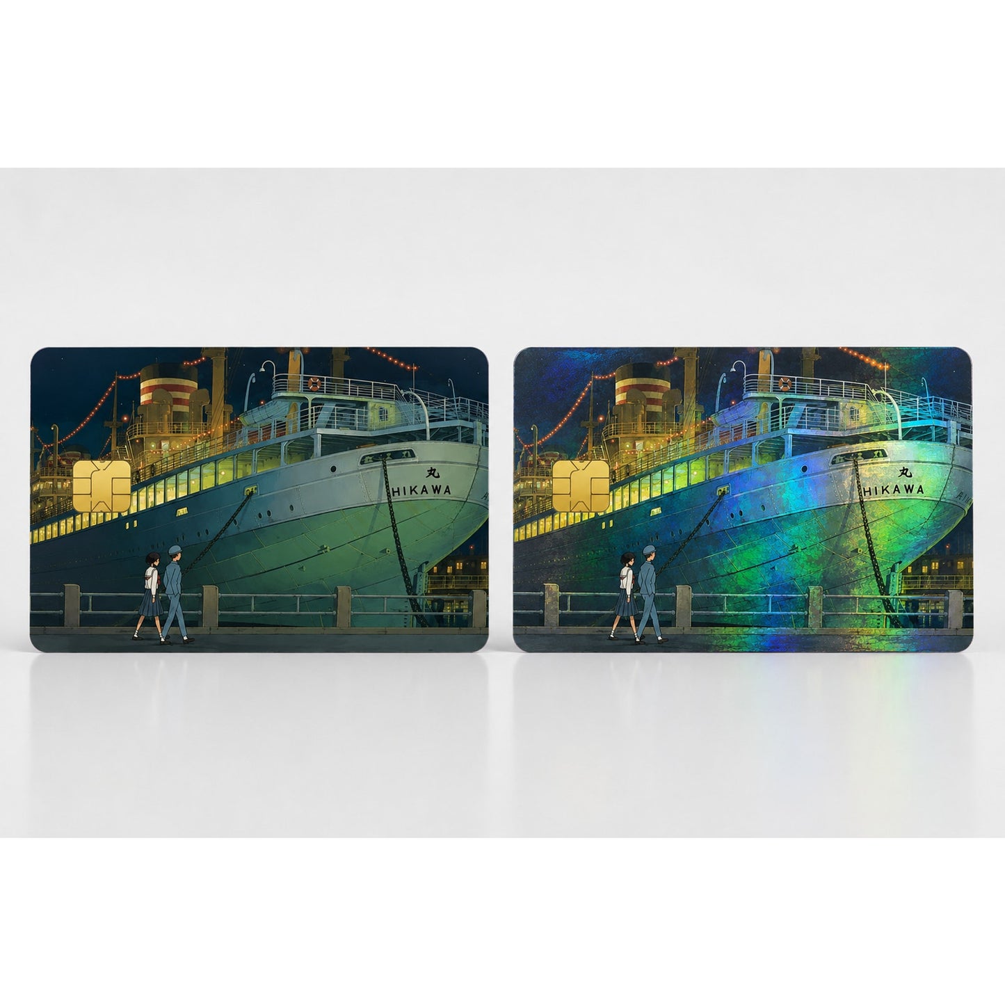 Umi & Shun Midnight Stroll Hikawa Maru Ghibli Studio Debit Card Credit Card Skin