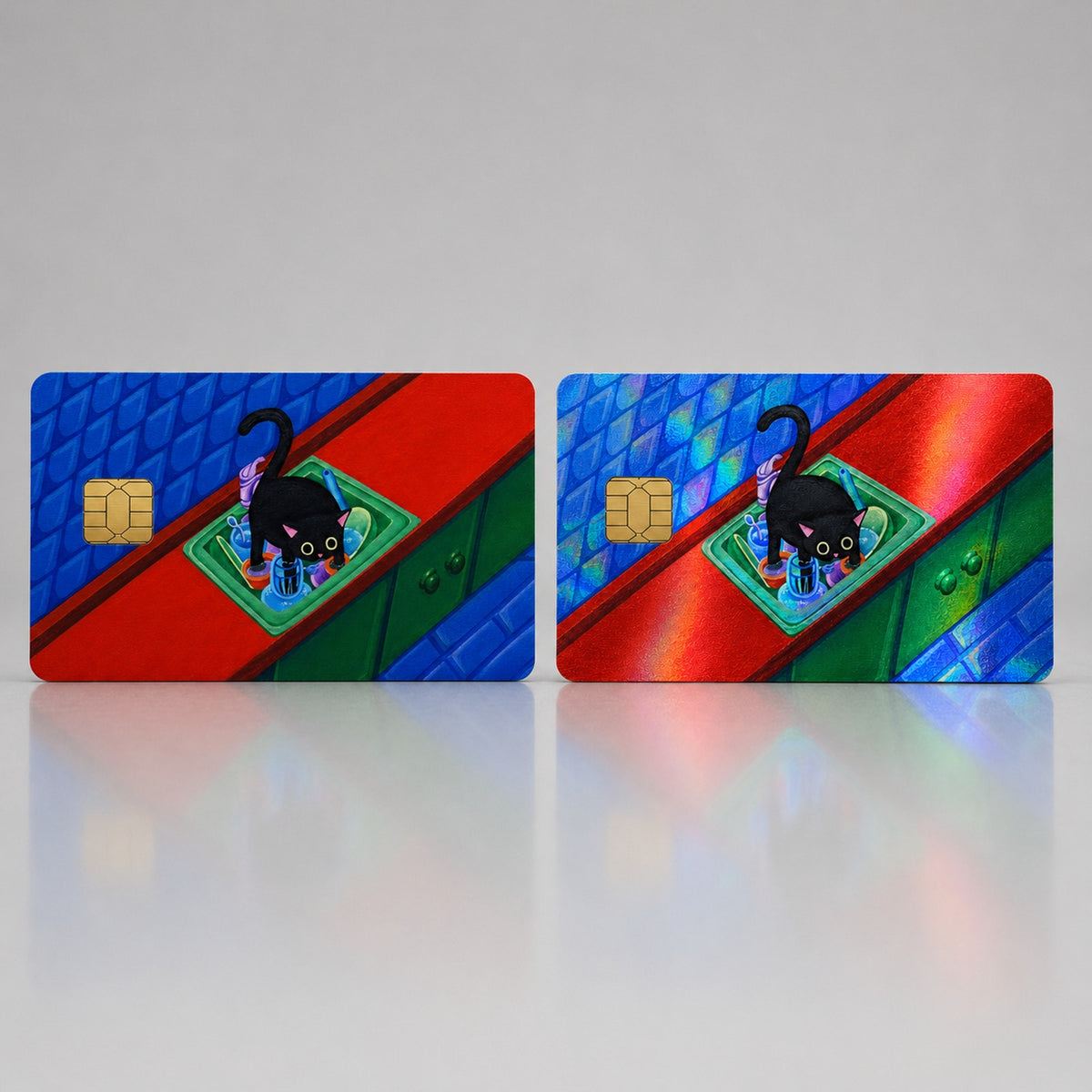 Cute Mission Im-paw-ssible: The Dish Rack Kitty Cat Debit Card Credit Card Skin