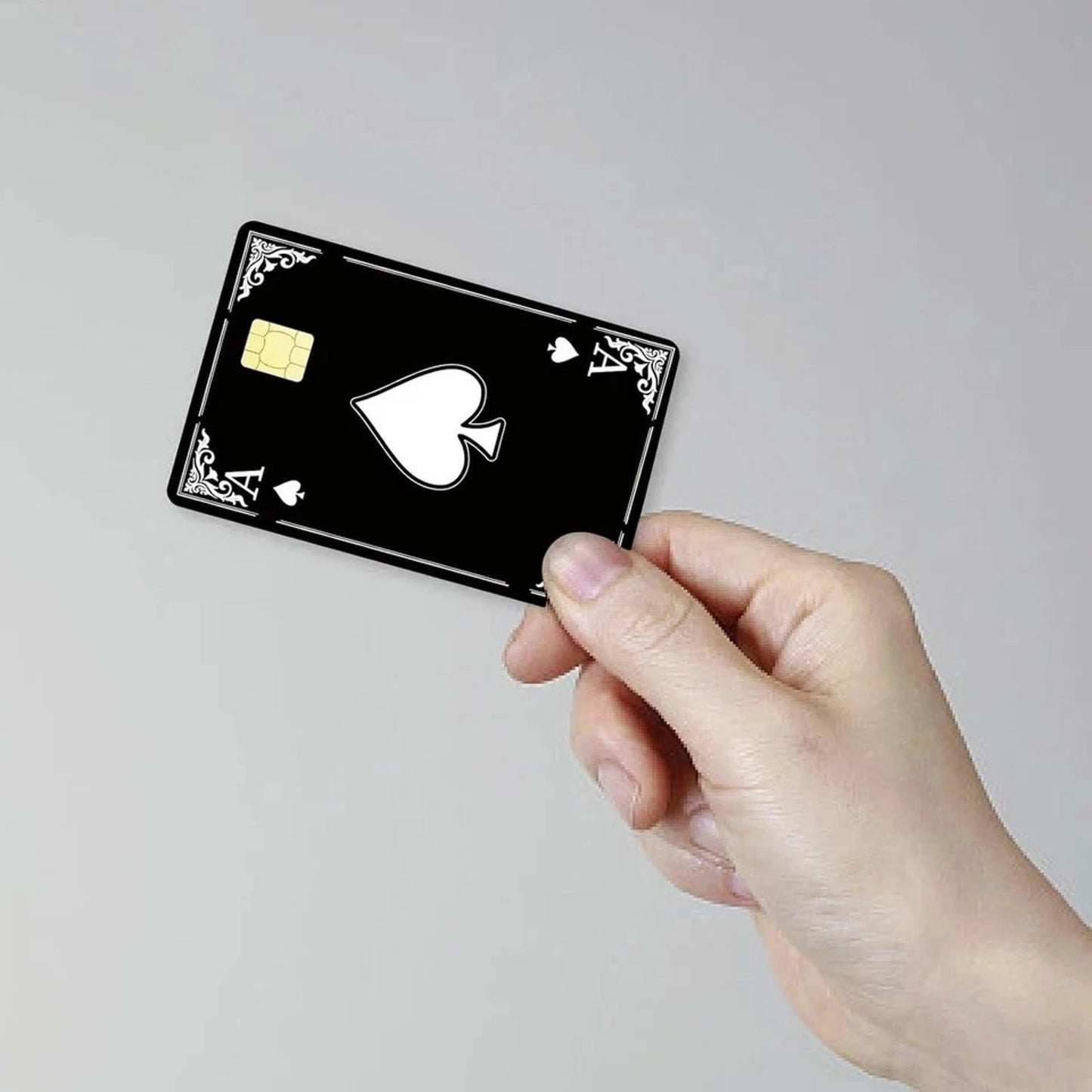 Ace of Spades Credit Card Skin Minimalist Playing Card Debit Decal