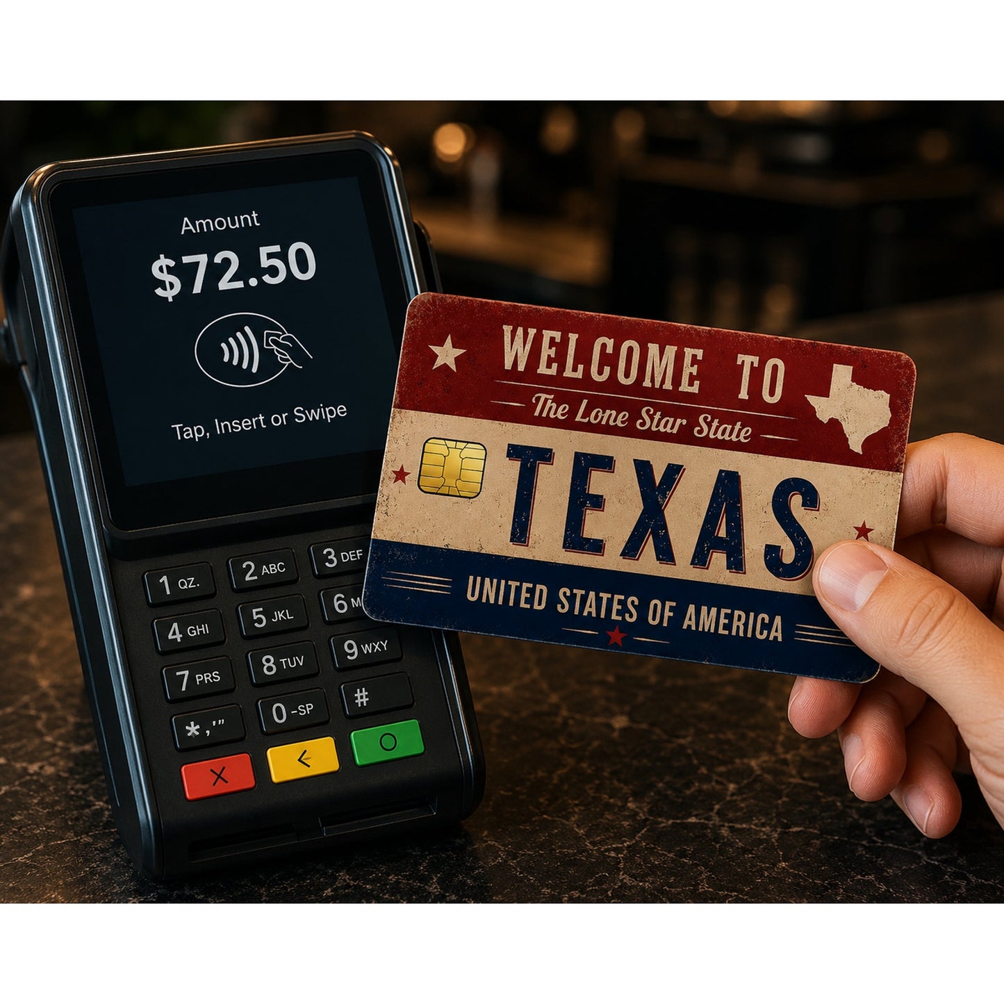 Texas Lone Star State Plate Credit Card Skin Debit Card Vinyl Sticker