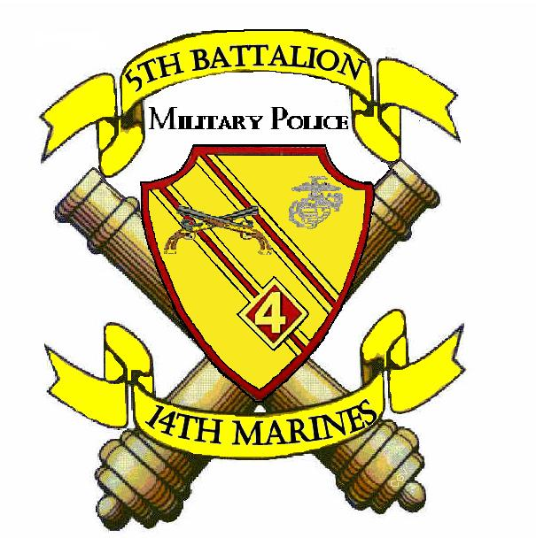 USMC 5th Battalion 14th Marines Patch U.S. Military vinyl decal for car, truck, window or laptop - DECALS OF AMERICA