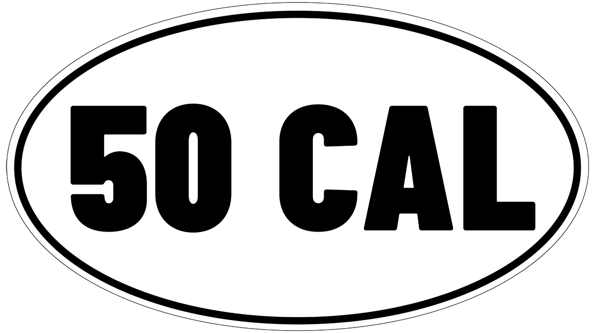 50 Ammo vinyl decal for car, truck, window or laptop military .50 caliber self defense - DECALS OF AMERICA