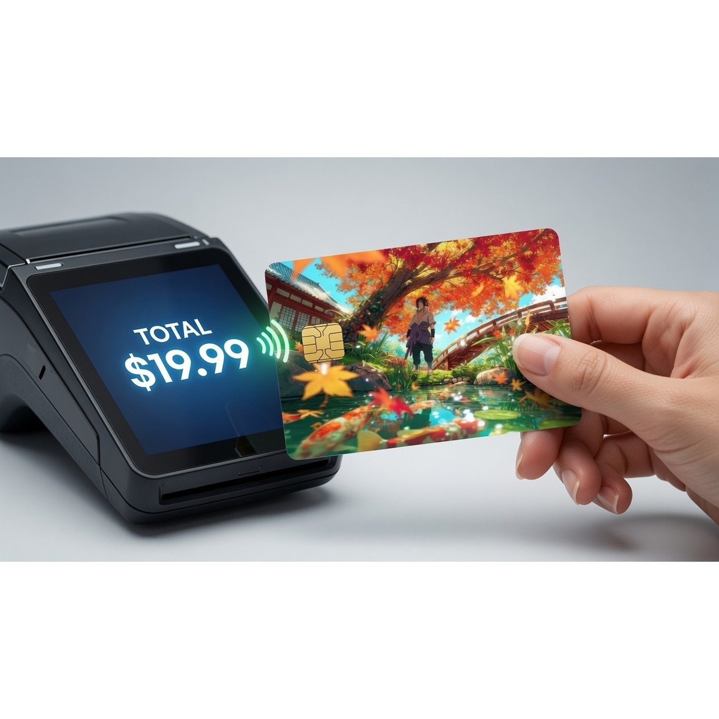 Sasuke Autumn Garden Pond Naruto Debit Card Credit Card Skin Vinyl Sticker
