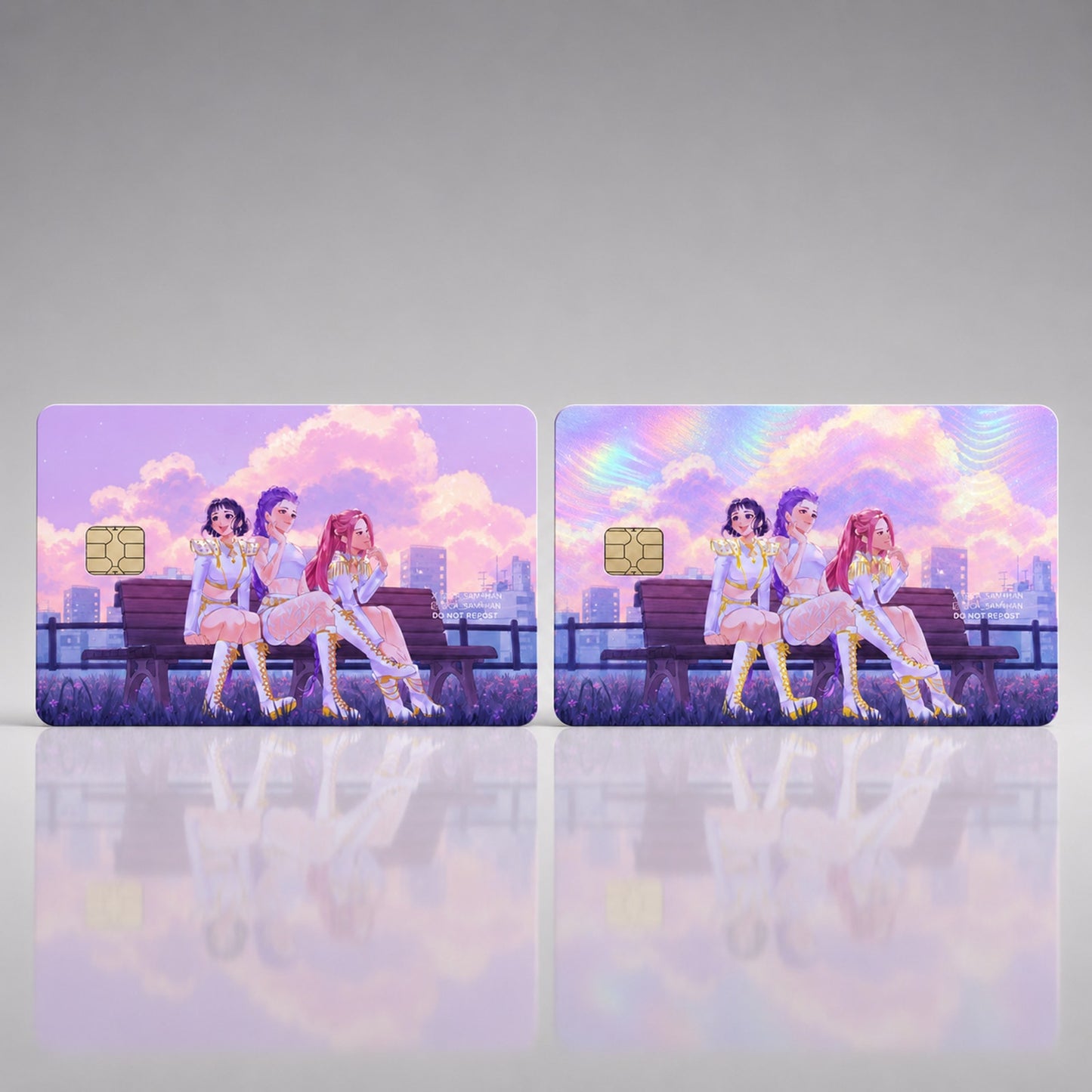 Huntrix's Sunset Over Seoul K-pop Demon Hunters Debit Card Credit Card Skin