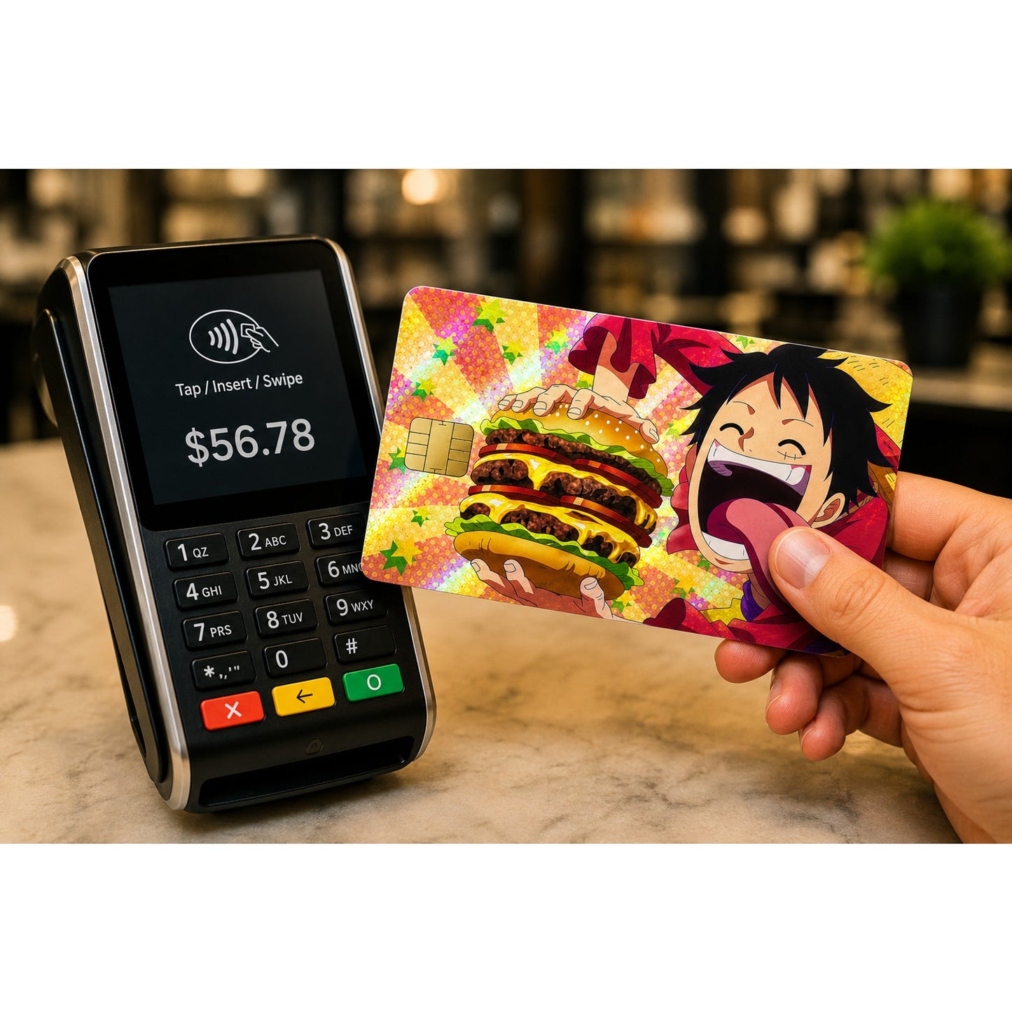 One Piece Hungry Luffy Debit Card Credit Card Skin Vinyl Sticker