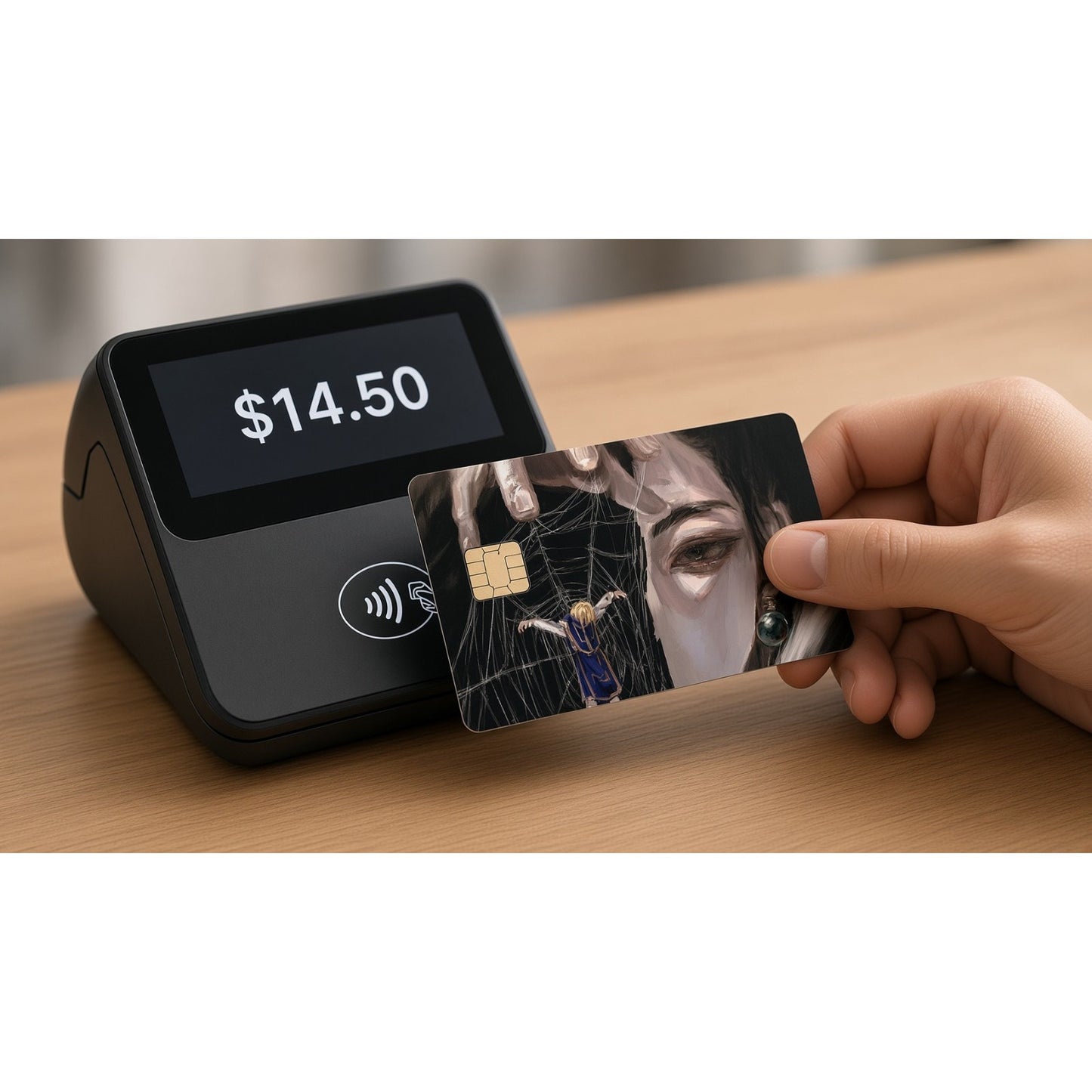 Kurapika Tangled in Chrollo’s Web HunterXHunter Debit Card Credit Card Skin