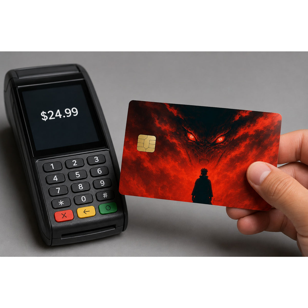 Naruto Confronts Kurama's Malice Naruto Debit Card Credit Card Skin Sticker
