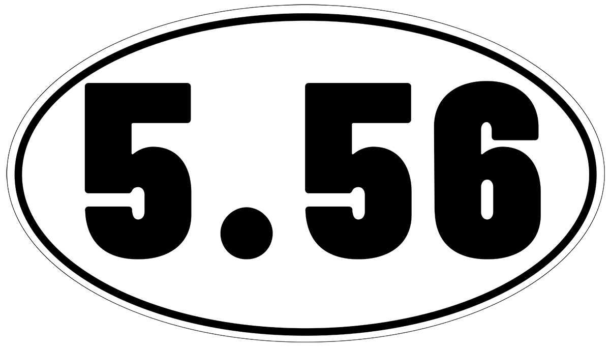 556 Ammo vinyl decal for car, truck, window or laptop military 5.56x45 self defense hunting - DECALS OF AMERICA