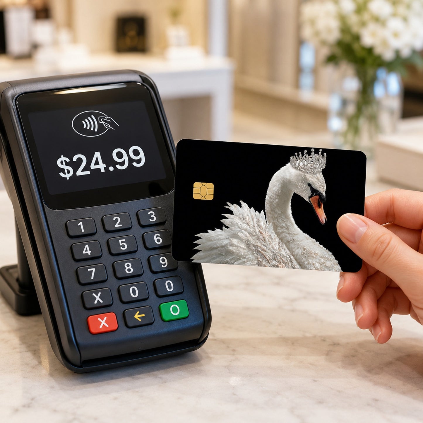 Odette the Royal Swan's Coronation Luxury DesignDebit Card Credit Card Skin