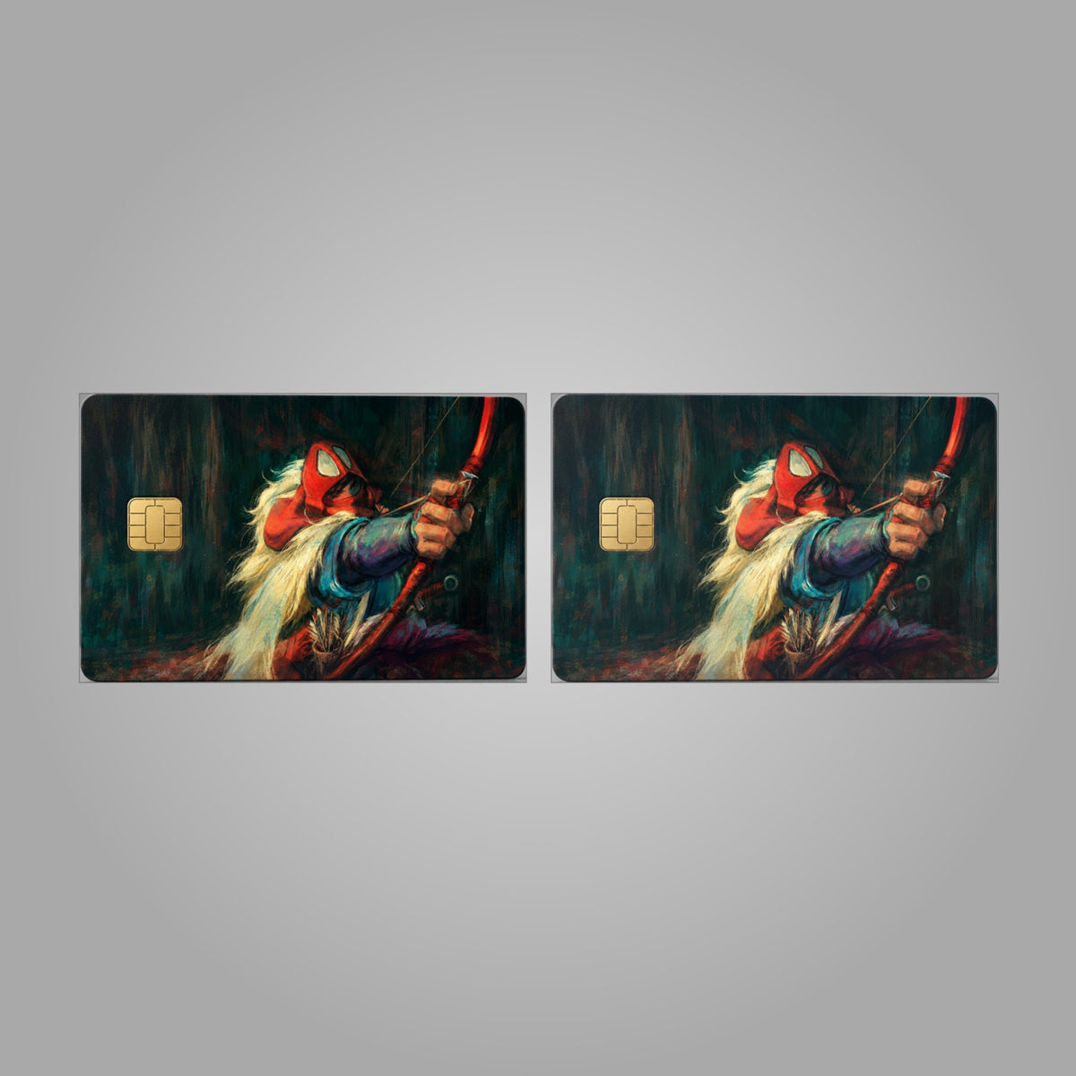 Cursed Prince Ashitaka Shadowed Woods Ghibli PrincessDebit Card Credit Card Skin