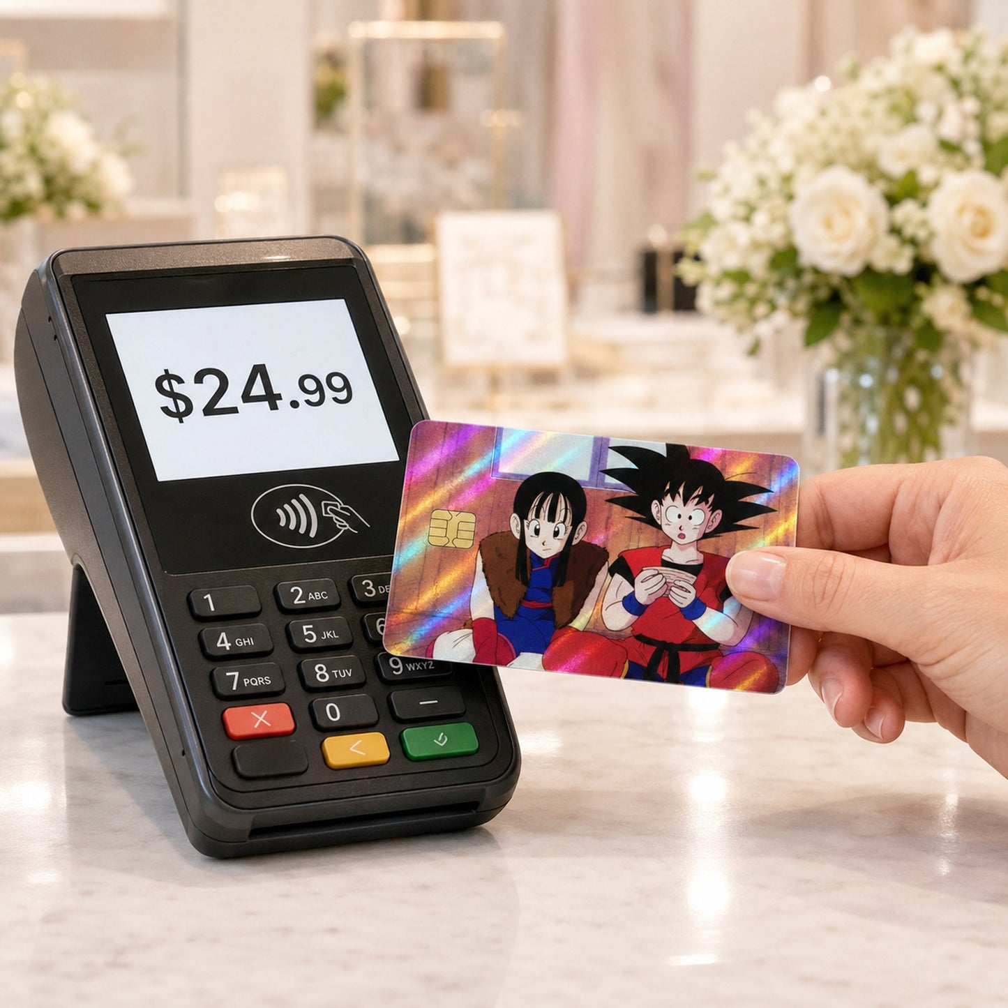 Goku & Chi-Chi’s Wedding Preparation Dragonball-Z Debit Card Credit Card Skin