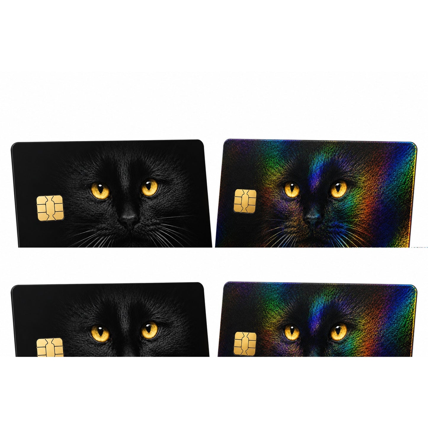 Black Cat Yellow Eyes Credit Card Skin Gothic Vinyl Card Sticker