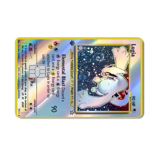 Holographic Lugia 1st Edition Credit Debit Card Skin Decal Pokemon Free Ship