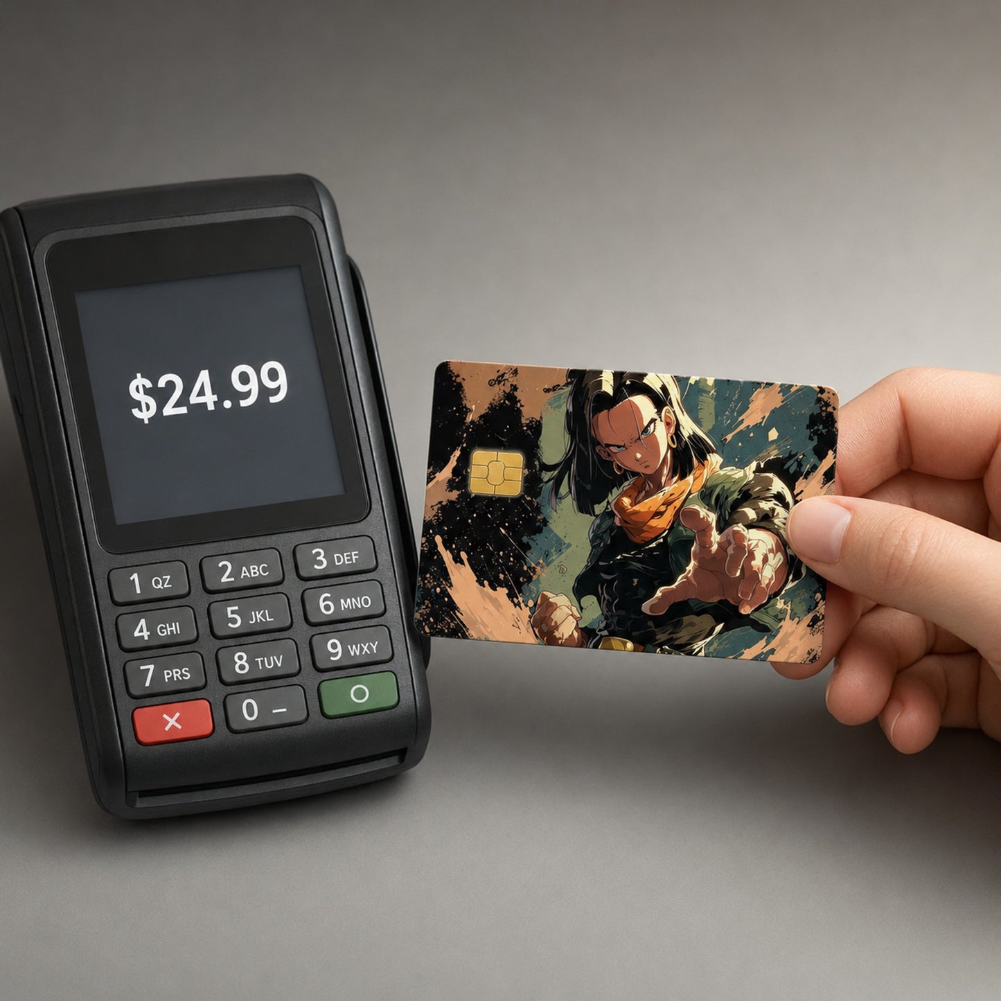 Android 17's Final Stand Dragon Ball Z Debit Card Credit Card Skin