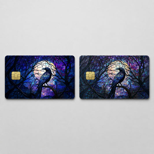 Midnight Sentinel Raven Moon Luxury Credit Card Skin