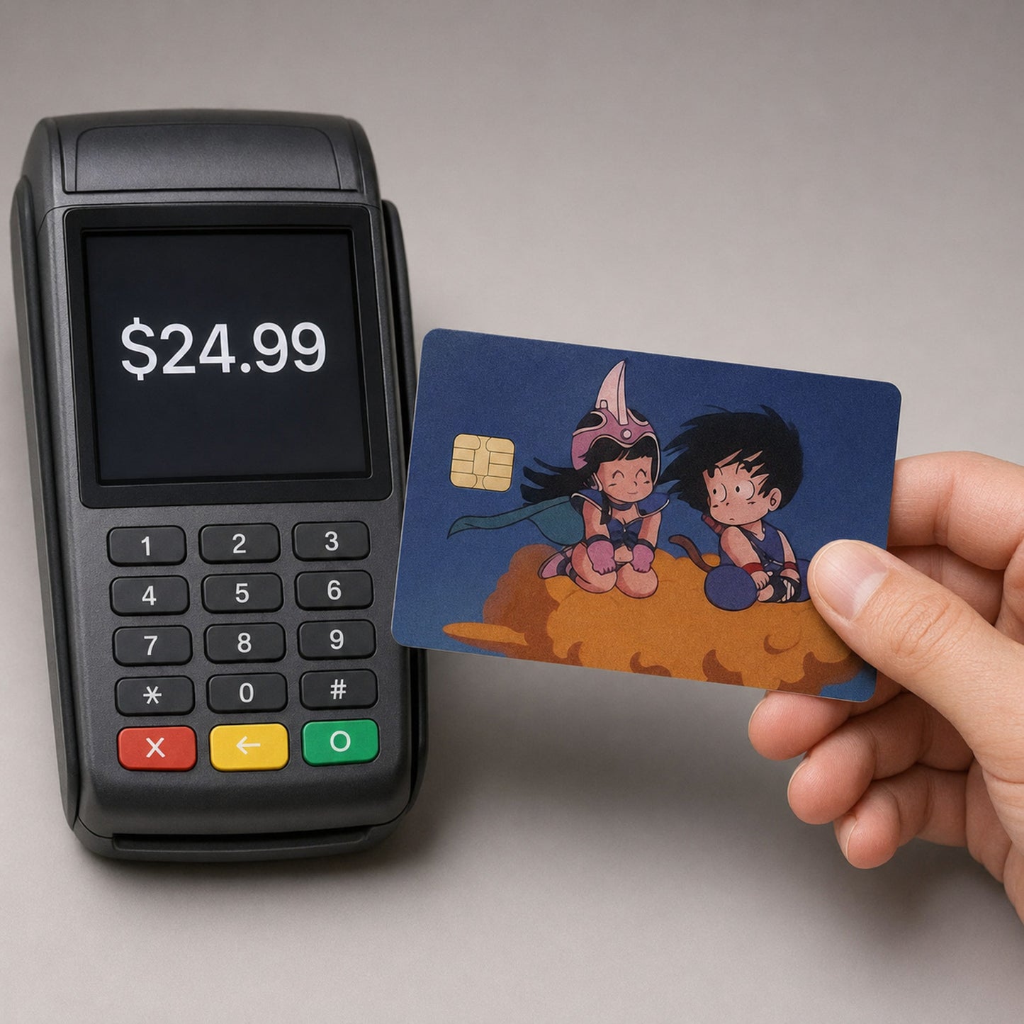Goku & Chi-Chi's Nimbus Ride Dragon Ball Z Debit Card Credit Card Skin