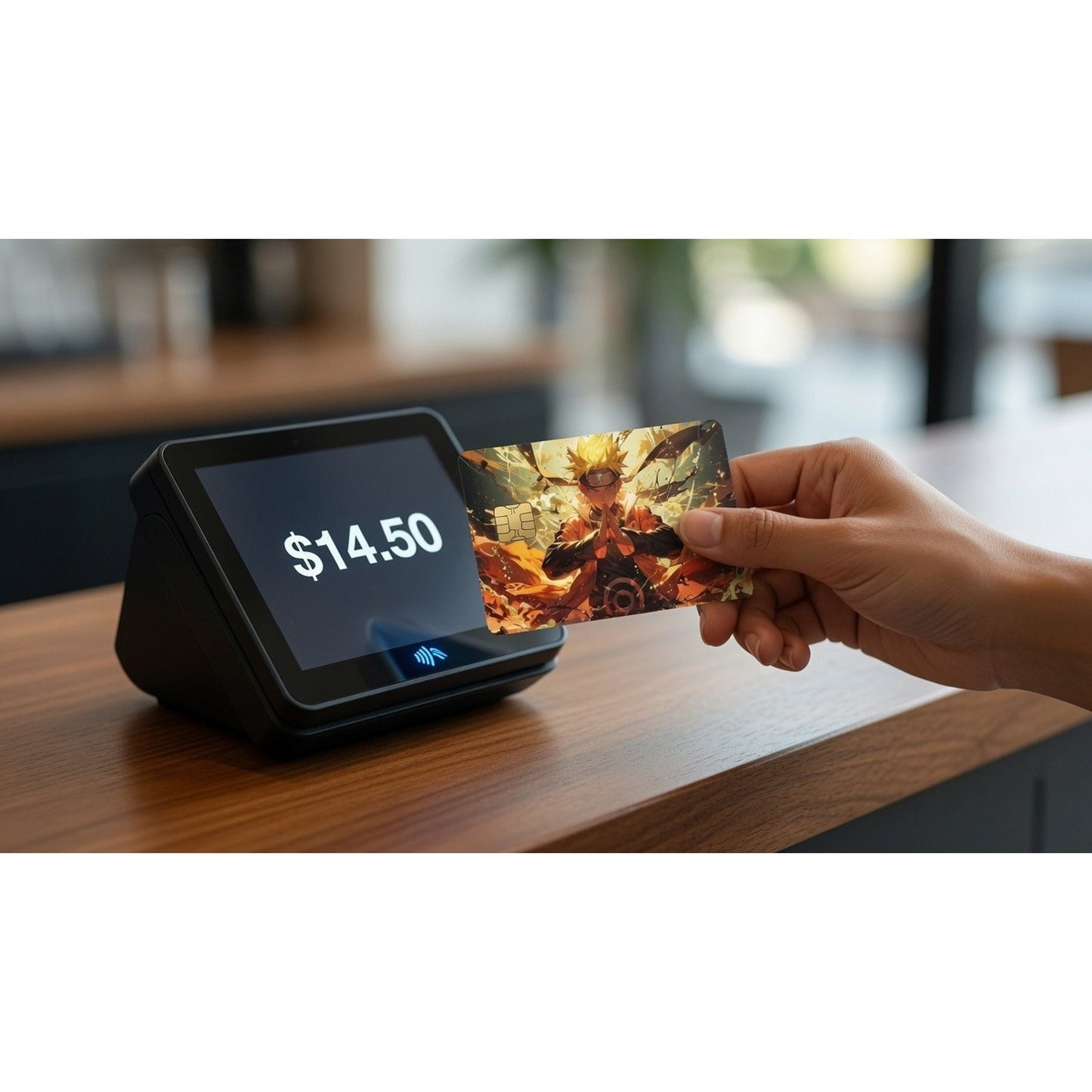 Naruto's Golden Chakra Unleashed Naruto Debit Card Credit Card Skin