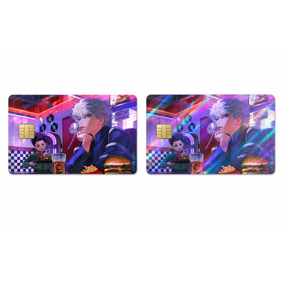 Gon & Killua Neon Diner After-Hours HunterXHunter Debit Card Credit Card Skin