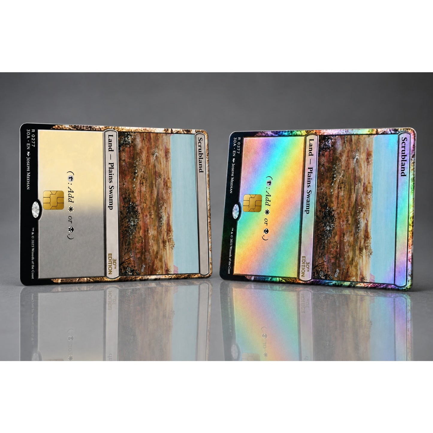 MTG Scrubland Dual Land Credit Card Skin Magic TCG Debit Card Vinyl Sticker
