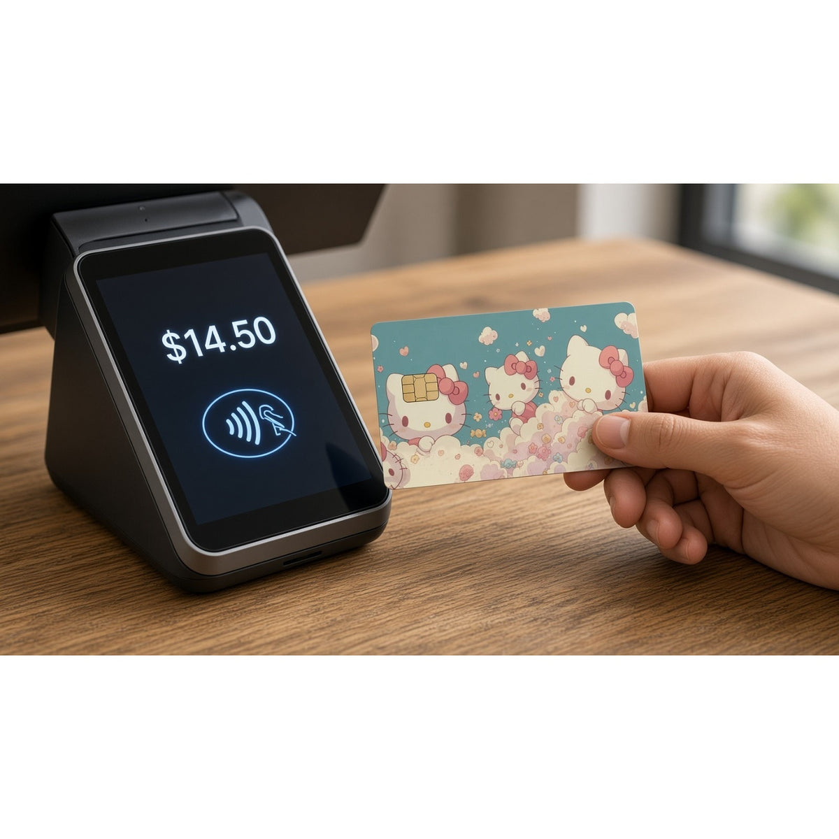 Dreamy Cloud Bow Cat Cute Kawaii Debit Card Credit Card Skin