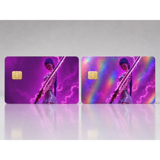 Rumi Wielding Neon-Infused Blade HUNTR/X Huntrix Debit Card Credit Card Skin