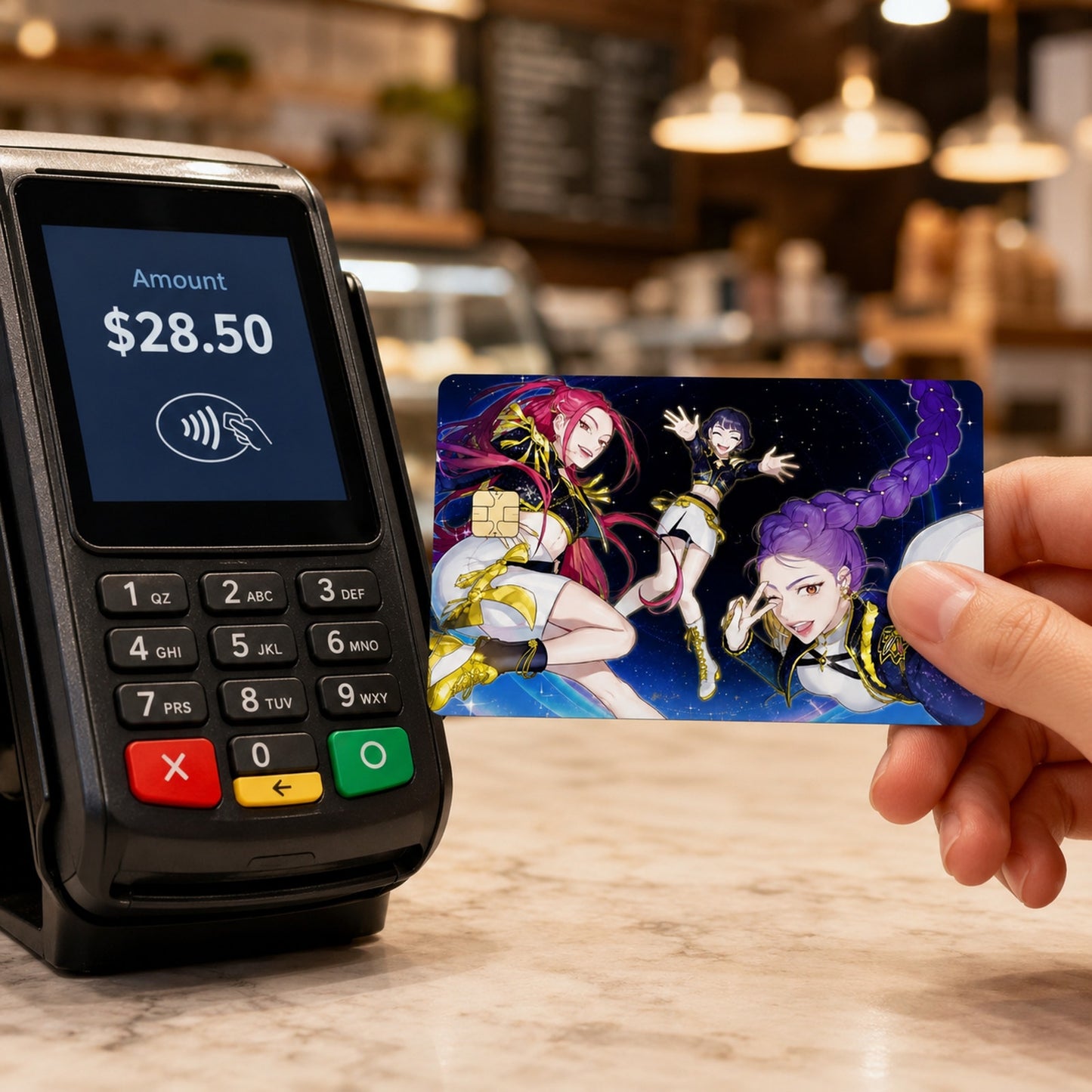 Huntrix's Celestial Encore K-pop Demon Hunters Debit Card Credit Card Skin