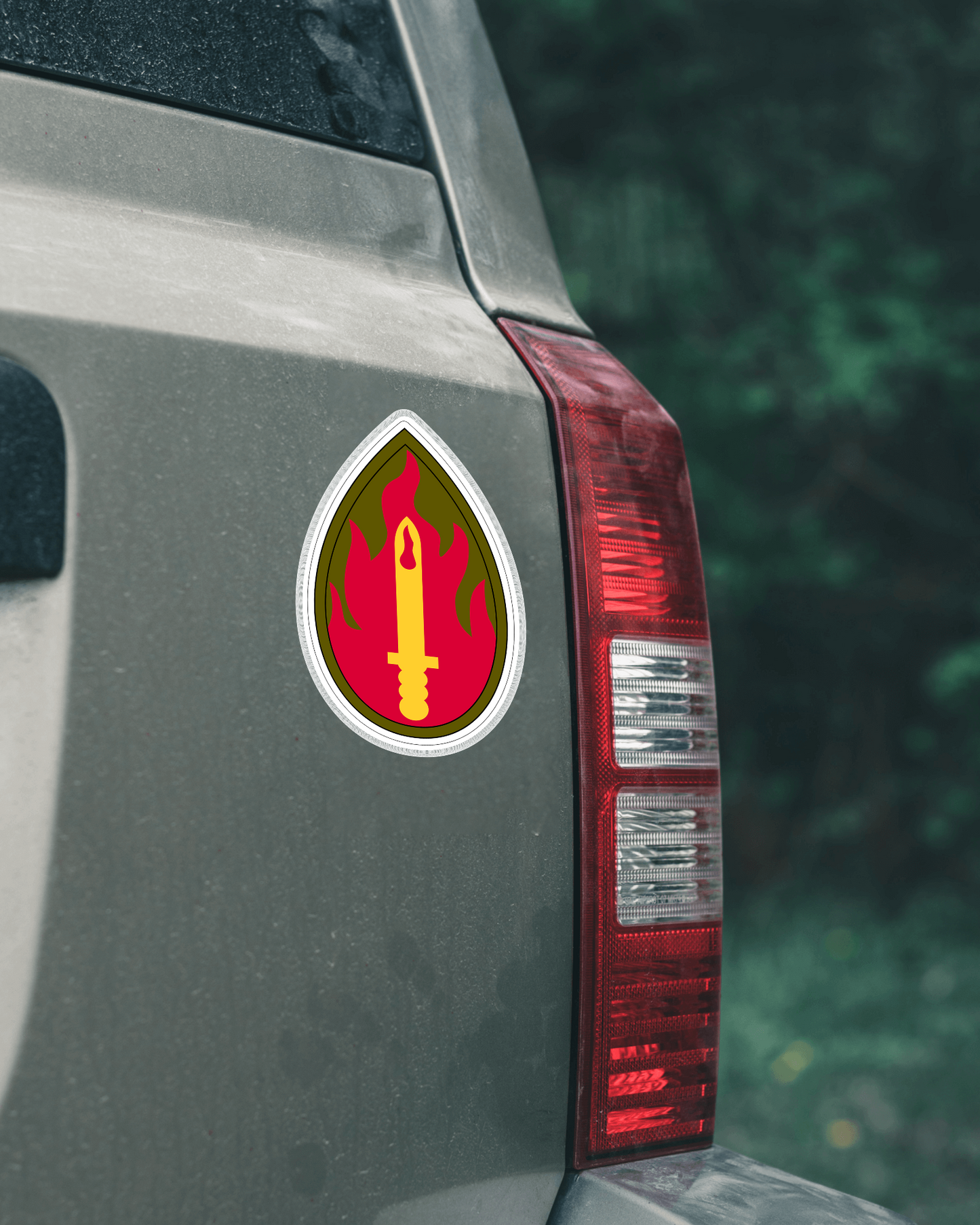 63rd Infantry Division Patch Blood and Fire U.S. Army Military vinyl decal for car, truck, window or laptop