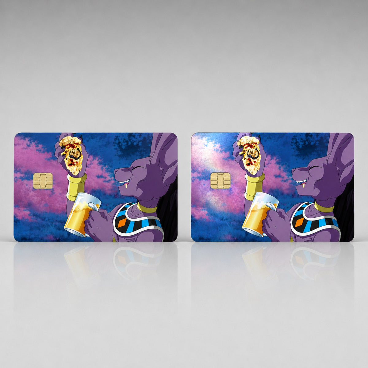Lord Beerus' Total Destruction Delayed by Pizza DragonballZ Credit Card Skin