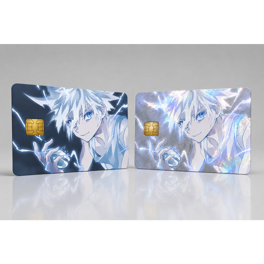 Channeling Electric Aura Killua HunterXHunter Debit Card Credit Card Skin