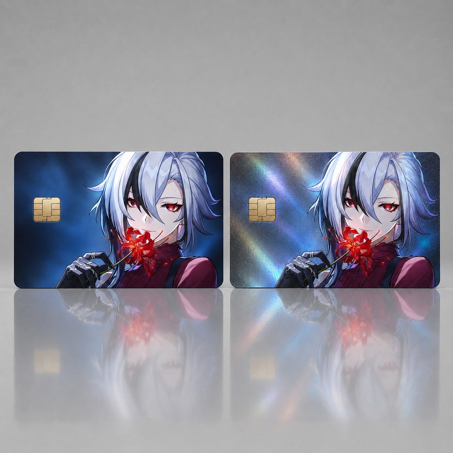 Arlecchino The Knave's Crimson Blossom Genshin Debit Card Credit Card Skin