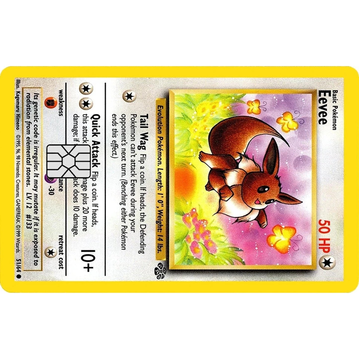 Eevee Pokémonster Card Collection Credit Card Skin Wrap Decal Pre-Cut Sticker
