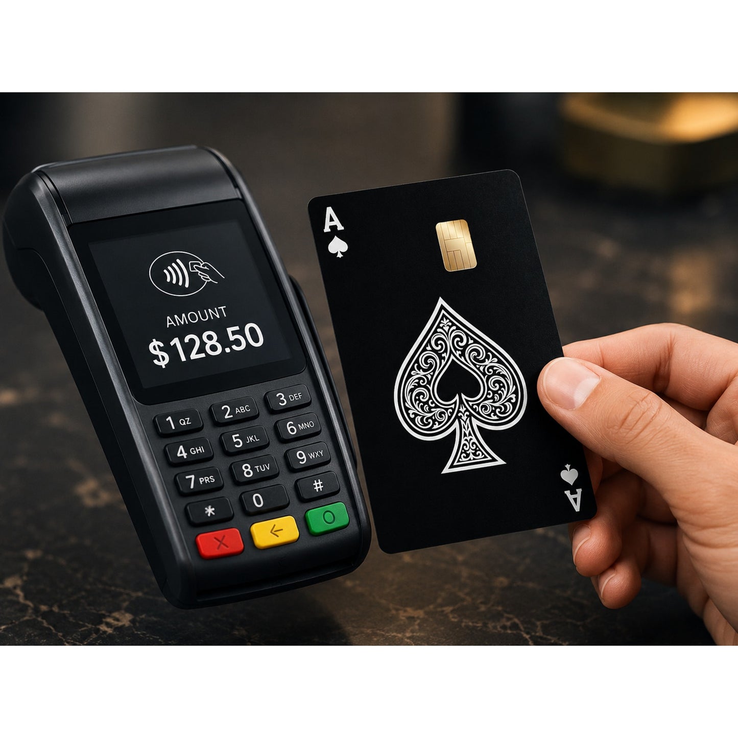 Black & White Ace of Spades Playing Card Credit Card Skin Poker Debit Card Wrap