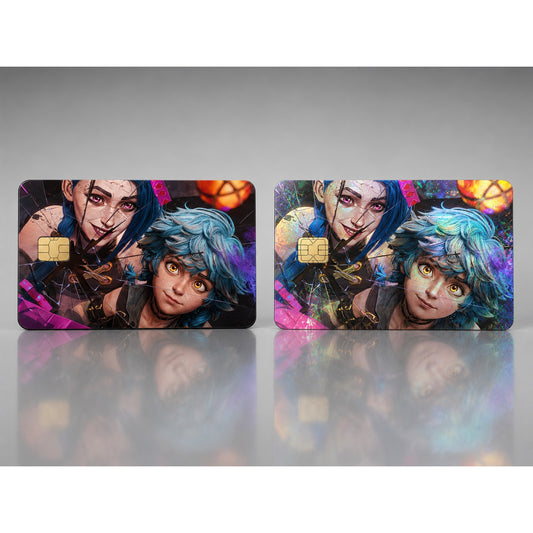 Jinx and Isha Shattered Mirror League of Legends Debit Card Credit Card Skin