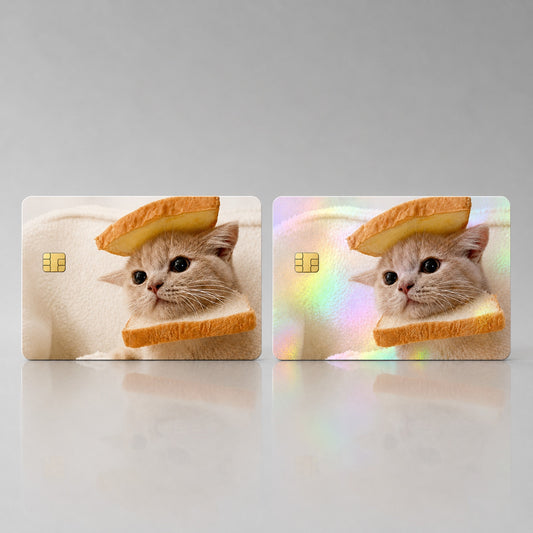 Funny Bread Sandwich Kitty Cat Credit Card Skin