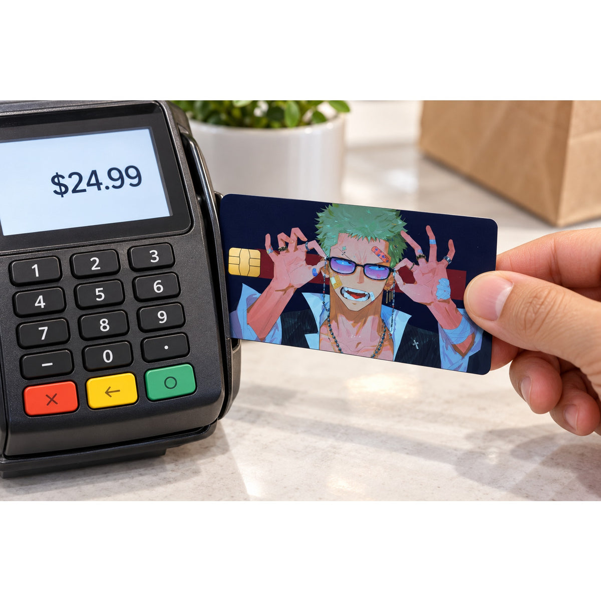 Zoro Rebel Streetwear One Piece Debit Card Credit Card Skin