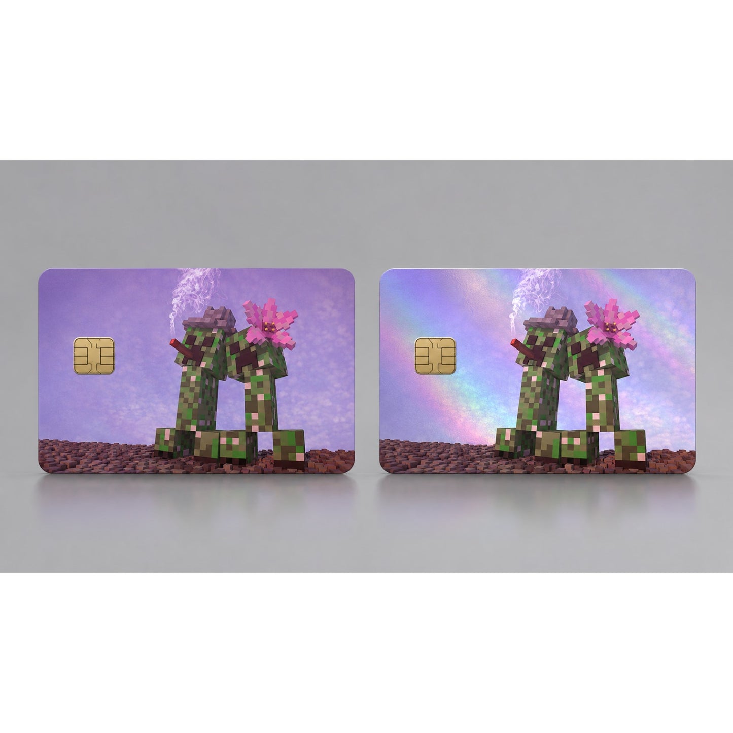 Two Creepers in Love Mine Craft Debit Card Credit Card Skin