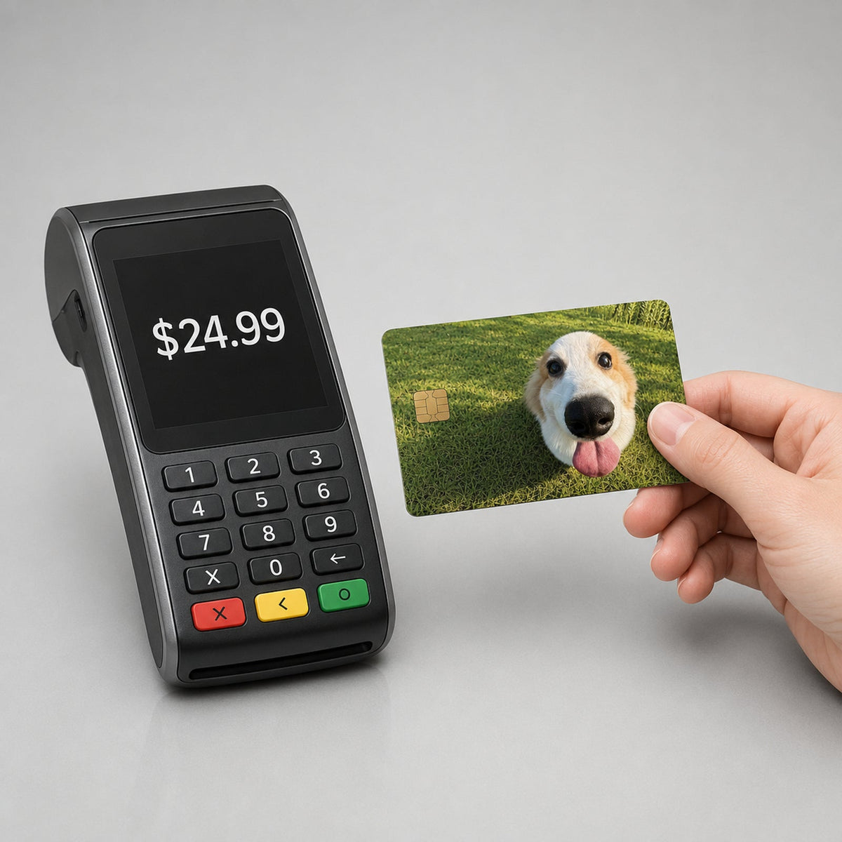 Cute Funny Tongue-Out Corgi Debit Card Credit Card Skin