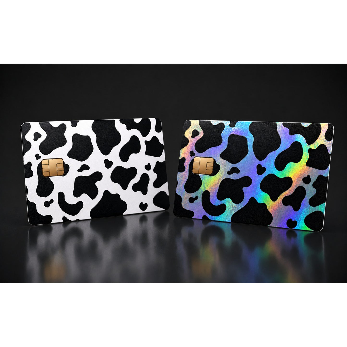 Black White Cow Pattern Credit Card Skin Vinyl Card Wrap Decal