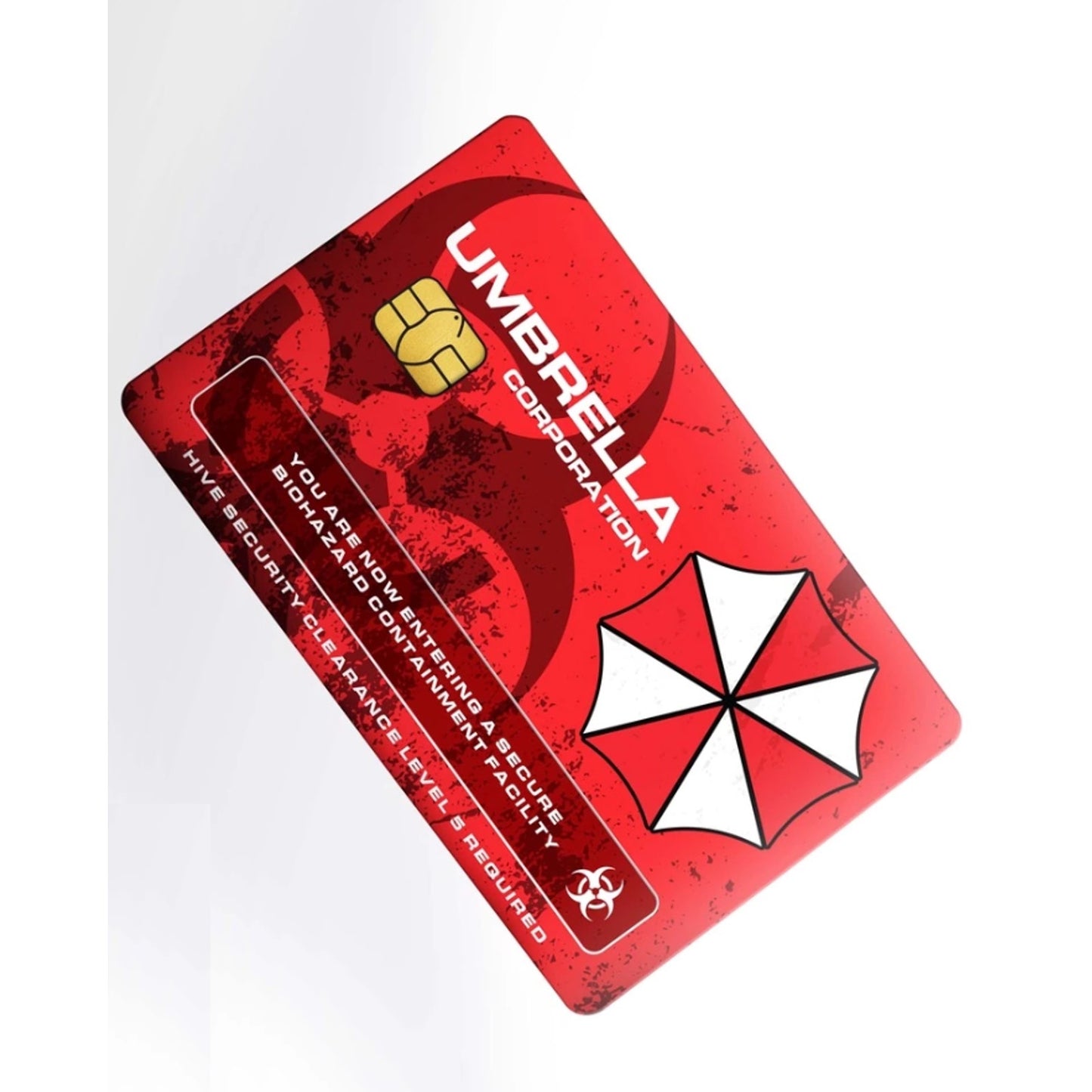 Evill Residents RED Umbrella Corp Credit Card Skin Cover SMART ATM Sticker Wrap