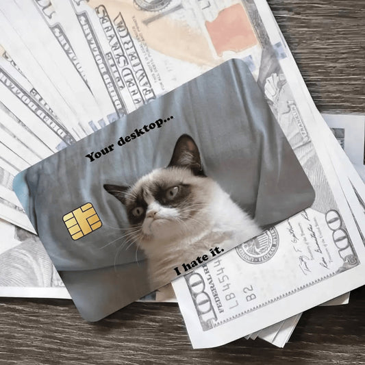 Funny Grumpy Cat I Hate Your Desktop Credit Card Skin