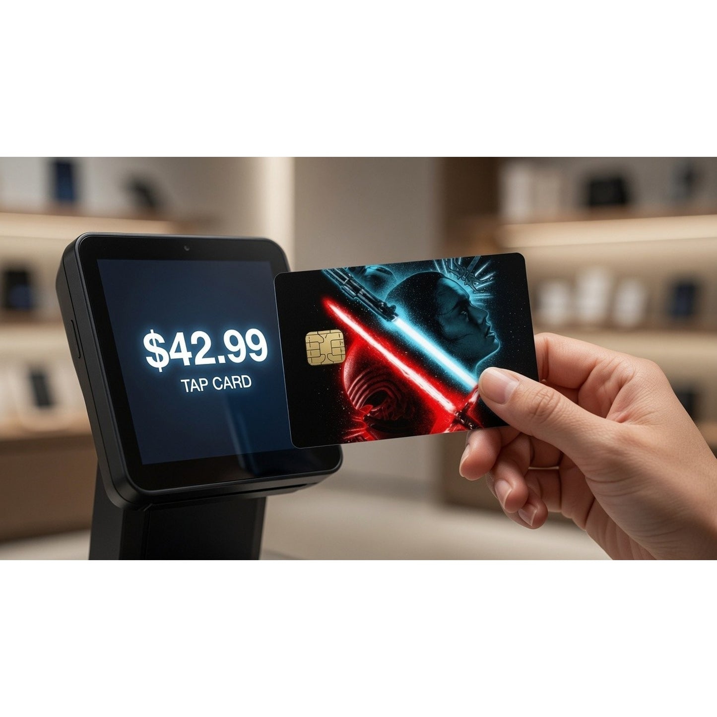 Rey Kylo Ren Dark Side Space Art Star Wars Debit Card Credit Card Skin