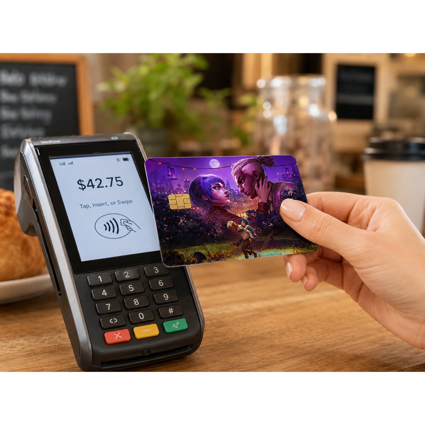 Ekko and Jinx Past Present League of Legends Debit Card Credit Card Skin