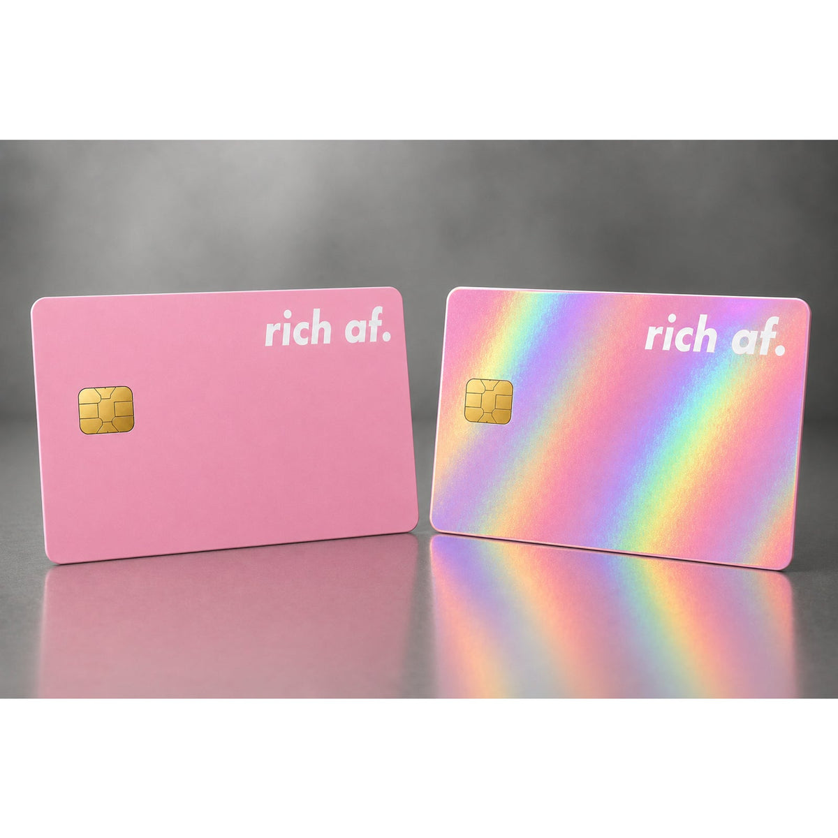 Rich AF Pink Credit Card Skin Funny Debit Card Vinyl Sticker