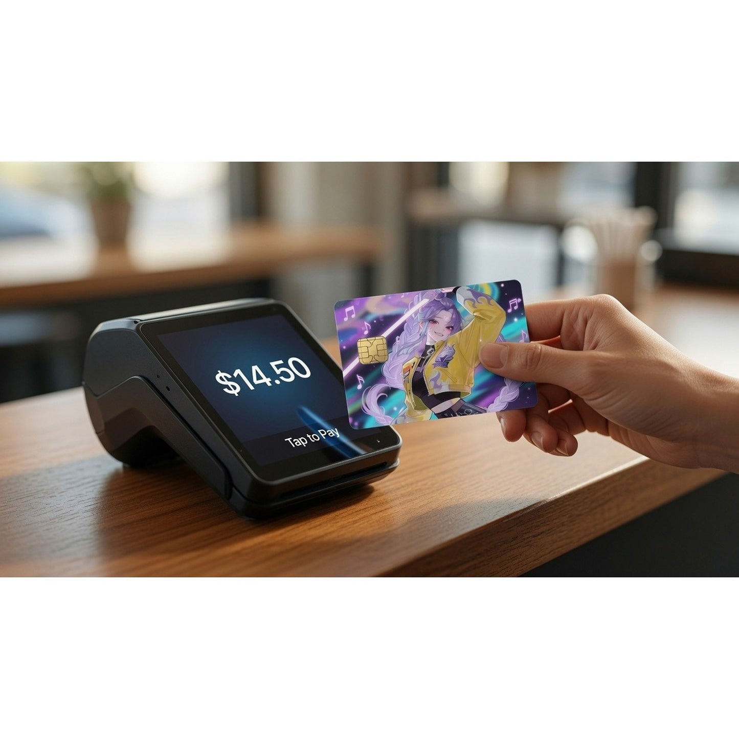Rumi’s Neon Sword Performance HUNTR/X Huntrix Debit Card Credit Card Skin