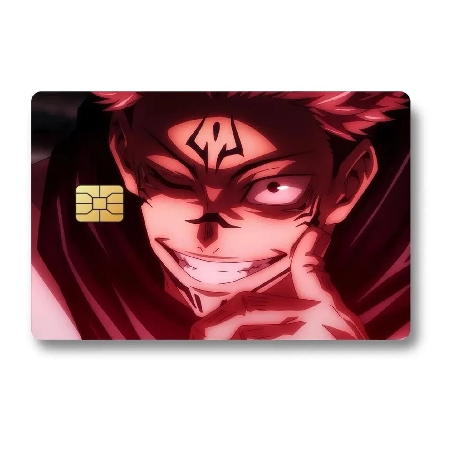 Anime Jujutsu Kaisen Retomen Sukuna Face Credit Card Cover Vinyl Skin Sticker