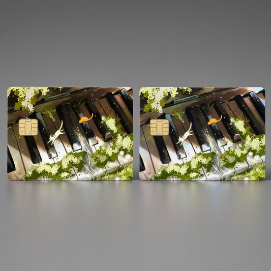 Mossy Piano Cats Credit Card Skin – Miniature Paws