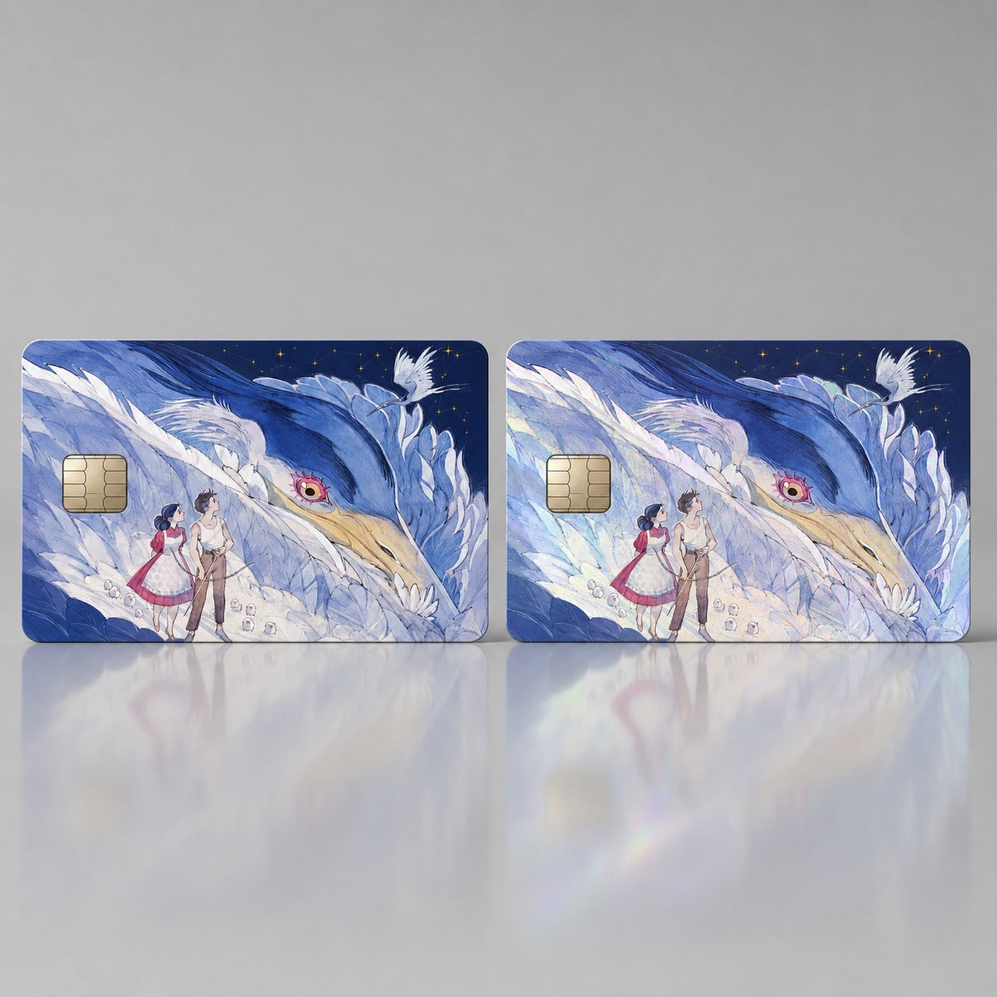 Mahito Himi Beneath Gray Herons Gaze The Boy & The Heron Ghibli Credit Card Skin